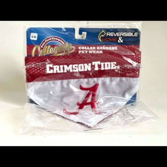 New Collegiate Crimson Tide Reversible Pet Bandana - Picture 2 of 2